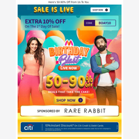 Myntra Birthday Blast Is Now LIVE! 🎊