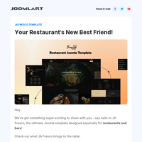 🔥 Introducing JA Fresco Template for Your Restaurant or Bar! 🌟