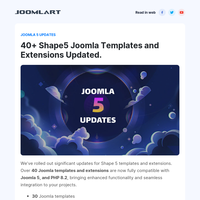 🆕 40+ Shape5 Templates & Extensions Ready for Joomla 5 🌟